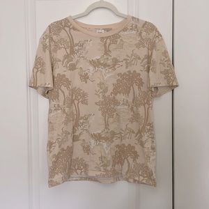 LITTLE MOON ARITZIA NUDE PATTERNED T SHIRT